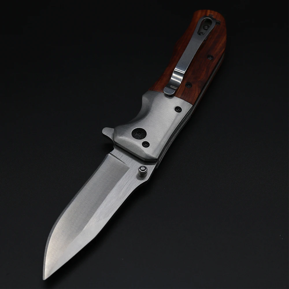 ДСБЕАР Оутдор Топс Найф 440С Сталь Лучшие Складные Ножи Многофункциональные Инструменты Ручка Из Дерева Охотничья Выживание