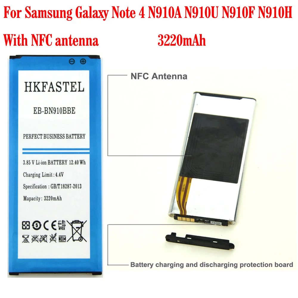 Hkfatel Новый EB-BN910BBE литий-ионный аккумулятор мобильного телефона для samsung Galaxy Note 4