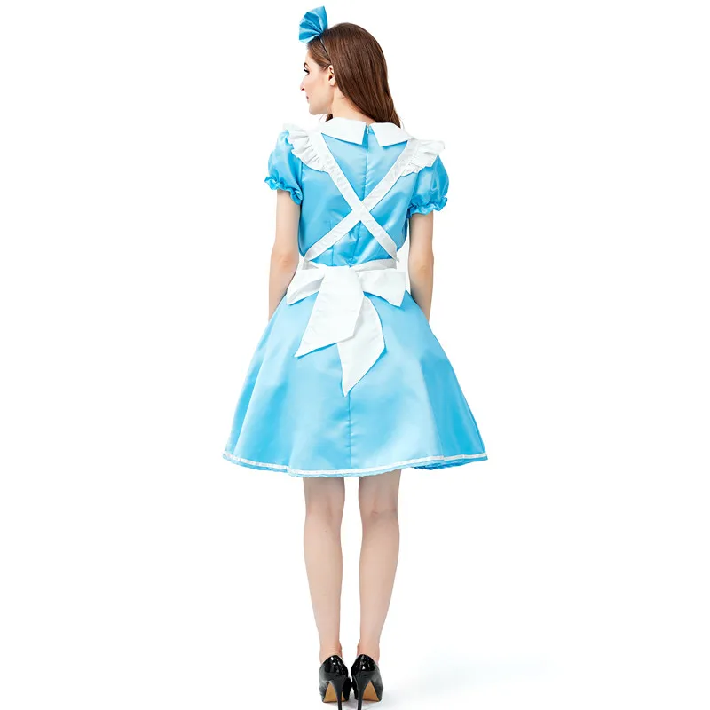 Женский костюм Алисы для косплея горничной на Хэллоуин карнавальный Пурима