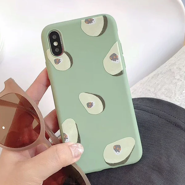 Style 5 Летние чехлы с фруктами авокадо и персиком для iphone XR, милые чехлы для телефонов с буквами для iphone XS Max 6 6S 7 8 Plus, мягкая задняя крышка из ТПУ - Цвет: Style 5