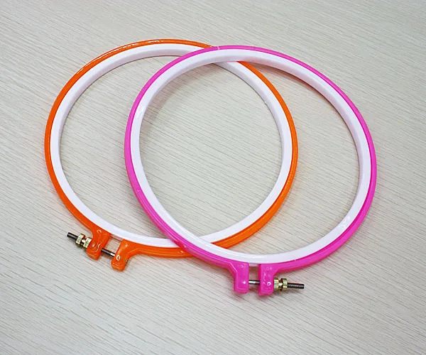 19 см мини Вышивка PP обруч стохастический цвет китайский пластик крестиком рамки