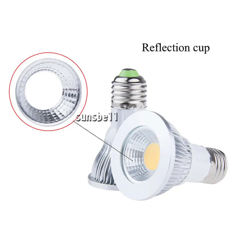 30 шт./лот 9 Вт 12 LED COB лампа Par20 E27 GU10 110 В 220 теплый/холодный белый светодиодный