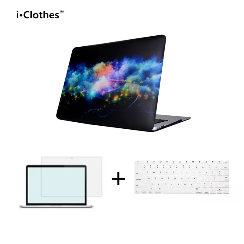 Я одежда принты Pattern Пластик чехол + Экран защитная пленка клавиатура для MacBook Pro 13