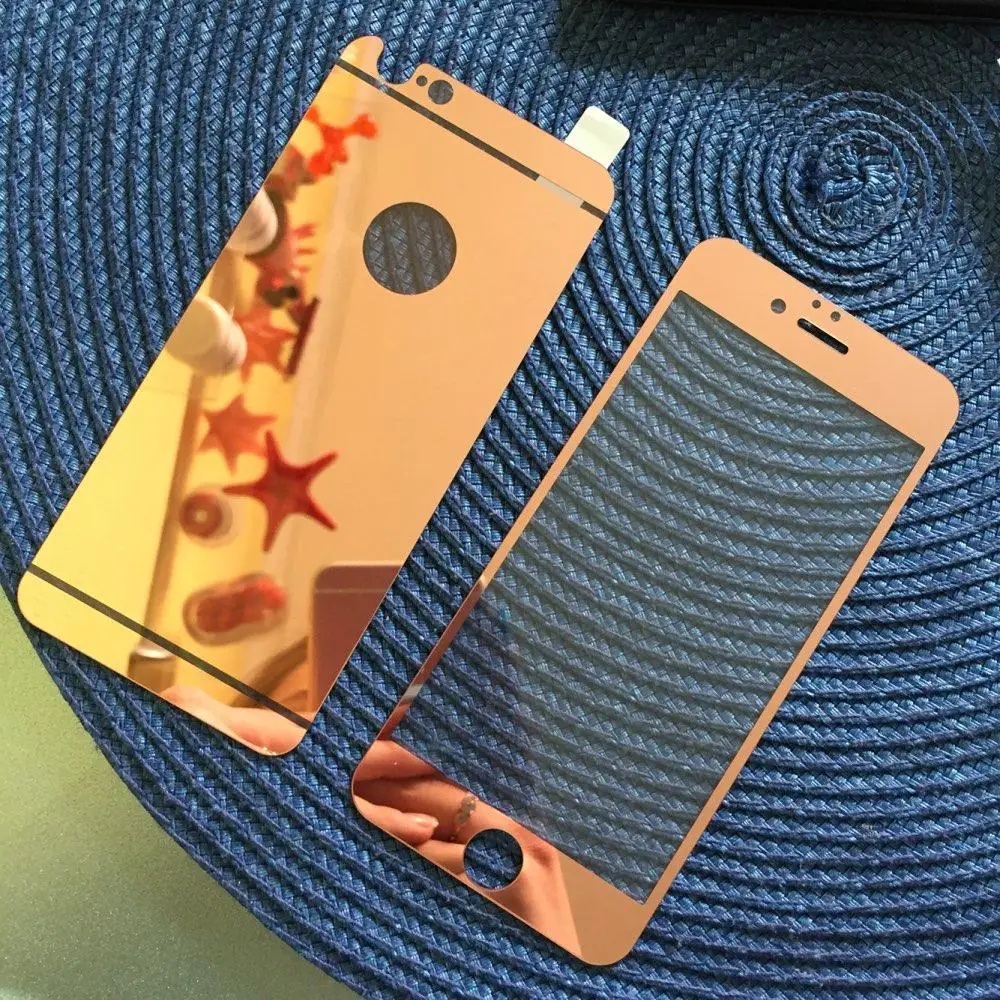 2 шт для передней панели+ спереди и сзади тормозного диска для iphone 4 4s 5 5s SE 6 6s 7 8 0,26 мм для экрана из закаленного стекла Стекло металлический дизайн зеркальные цветные фильм Экран