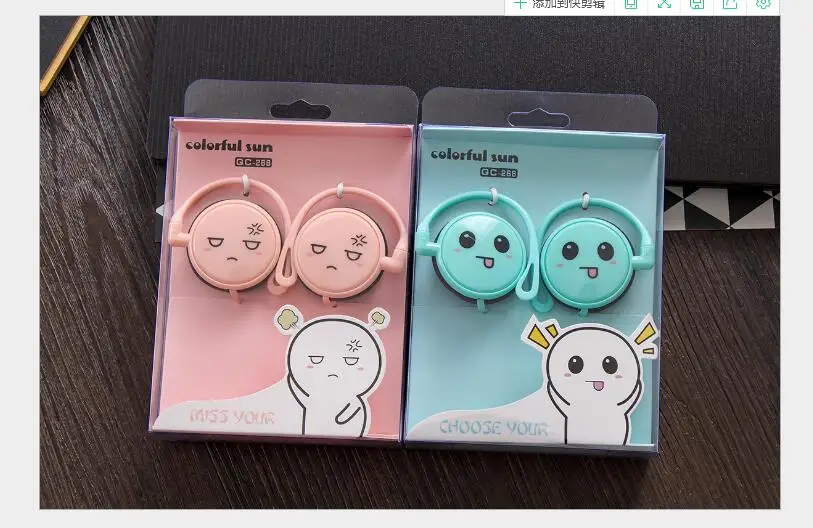 Экспрессивные наушники Cartoon Earphones милые 3,5 мм стерео вкладыши для iPhone 6 Xiaomi Girls Kids Gifts Phone Mp3 Mp4 Гарнитура включена.