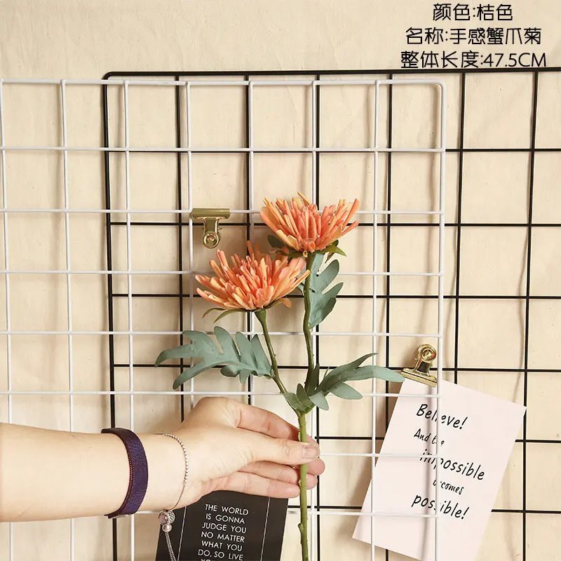 B 5 голов большие Marigolds искусственные хризантемы шелковые цветы Флорес осенние украшения для дома и свадьбы поддельные растения ветка венок Флер - Цвет: B