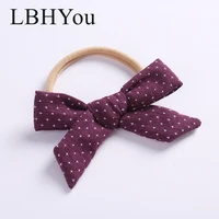 girls spring and autumn soft hair with a cross cotton bow headband strong elastic seamless baby headgear