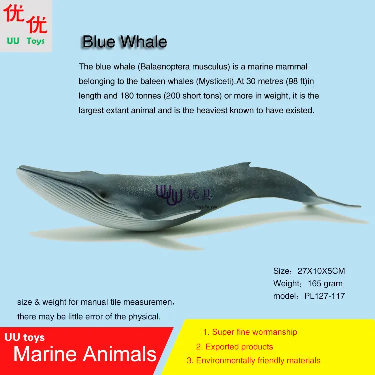 Игрушки для детей имитация синего Кита морских животных детский подарок