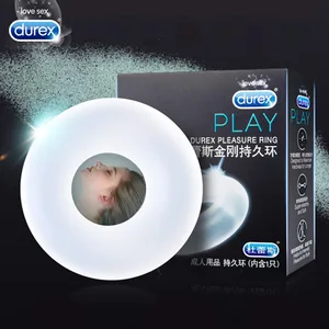 Durex кольцо для пениса, секс-Мужская эрекция, длительное время тренировки, задержка, силиконовые многоразовые секс-игрушки для взрослых, товары для пар