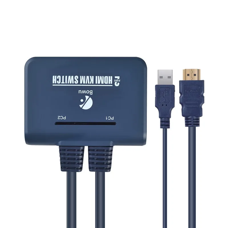2 порта Kvm переключатель с кабелем для монитора USB клавиатура мышь HDMI Поддержка