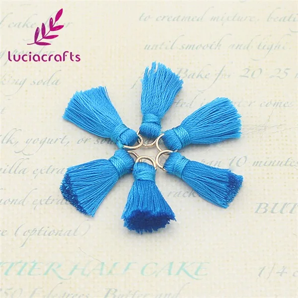 Blue 10pcs Lucia crafts 20 мм разноцветные варианты кисточка для ручной работы DIY материалы 10 шт/15 шт CI0203 - Цвет: Blue 10pcs
