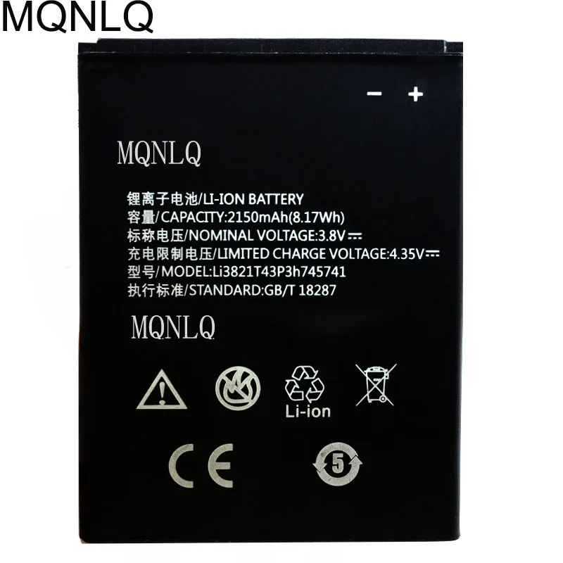 

L5 2150mAh 3.8V New high quality Li3821T43P3h745741 battery for ZTE Blade L5 L 5 PLUS C370 mobile phone Battery MQNLQ