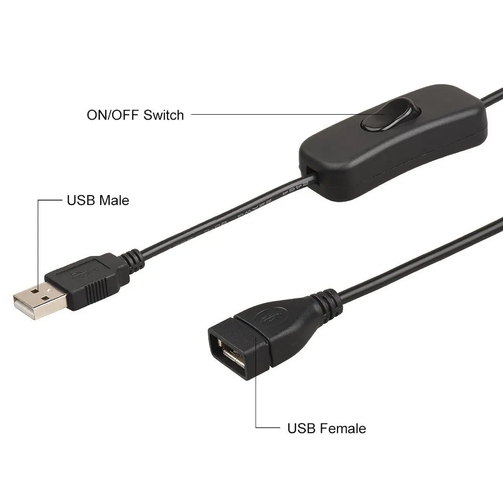 2 упаковки по для подключения к usb адаптеру USB кабель с переключатель вкл./выкл.