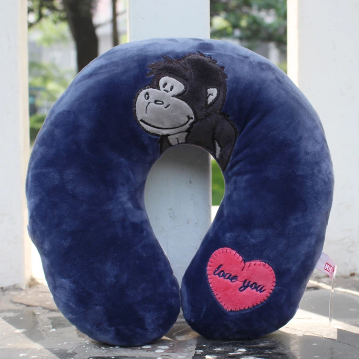 

comfortable Plush Cartoon Travel Pillow Neck U-Shape Pillow Headrest For Office Flight Airplane Soft Fit Nursing & Traveling