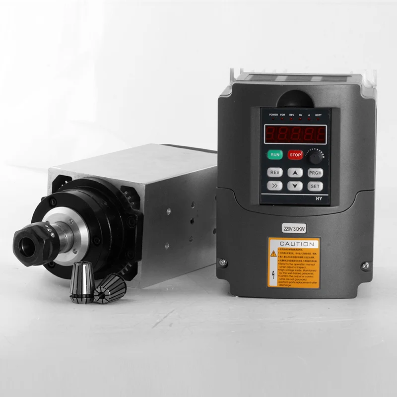 Фрезерный шпиндель с ЧПУ воздушным охлаждением 3 кВт 4 подшипника и 0 VFD инвертор