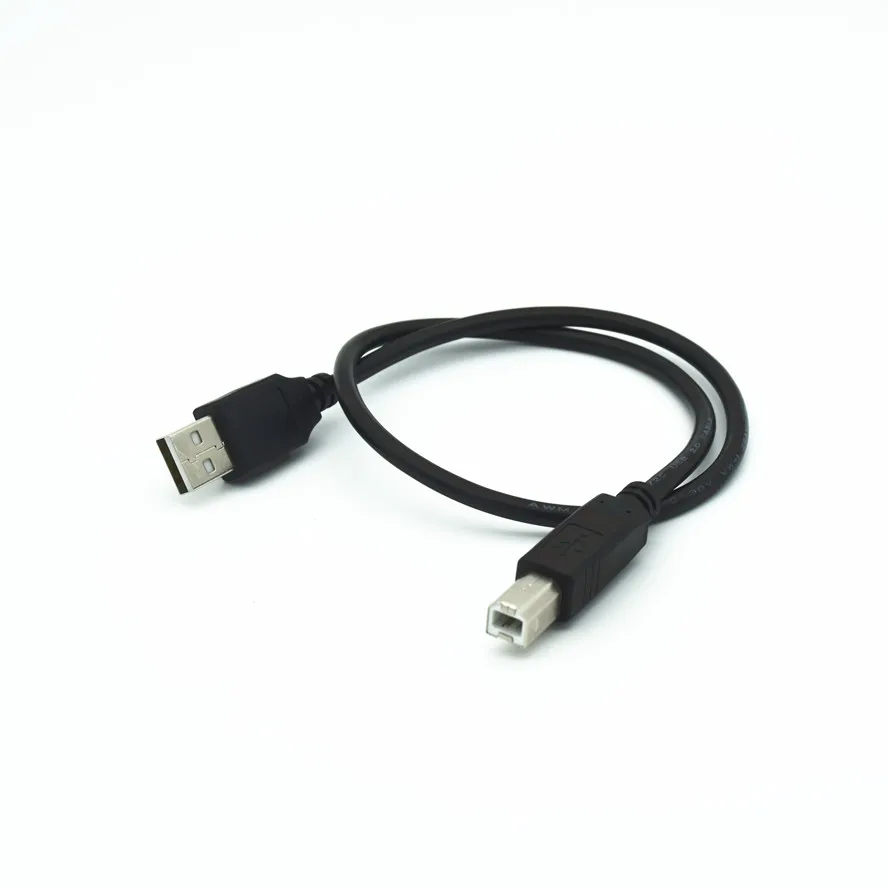 Кабель для принтера USB 2 0 типа А папа к Type B фольга + плетеная (внутри) ПВХ