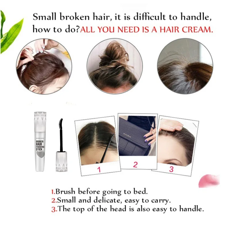 Broken Hair Finishing Stick Small Broken Hair Shaping Gel Refreshing Not Greasy Sticks Hair Wax Hairstyle