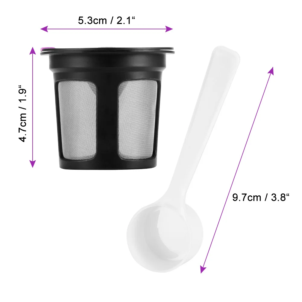 Кофейная капсула 1 шт. + ложка многоразовый фильтр для K cup Пивоваров 2 0 и Keurig Machine