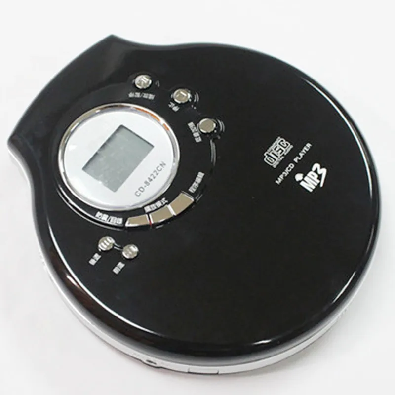 Черный Портативный CD Walkman обучающая машина Музыкальный плеер Поддержка MP3 CD-R-RW английский диск формат светодиодный дисплей Зарядка батарея гарнитура - Цвет: Черный