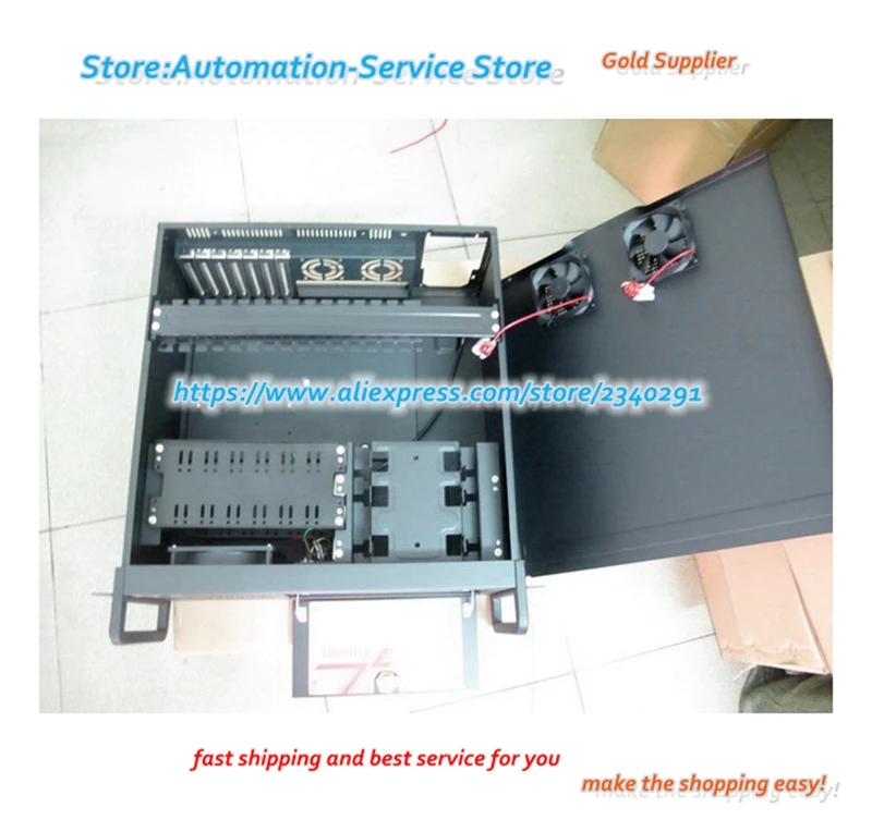 4U Industrial Control Server Monitoring Equipment Video Storage Case ATX Board PC Power Black White | Электроника