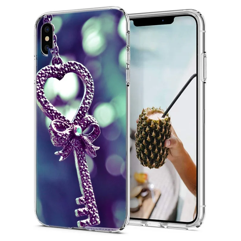 For iPhone 7 8 Plus Soft TPU Cover Design skull unique Cartoon flower X XS XR Max Phone Back Fundas E153 |
