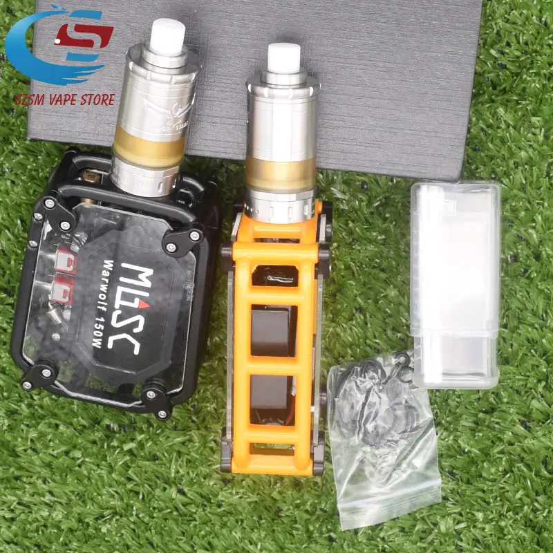 Электронная сигарета Warwolf 150 Вт боксмод в комплекте вейп с баком M5 MTL RTA емкость 5 мл