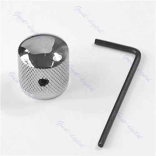 

Chrome Metal Dome Tone Guitar Bass Control Knob new high quality