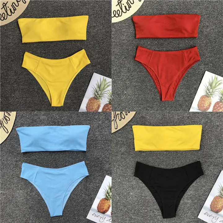 Женский купальник сексуальный бикини бразильский пуш-ап 2018 пляжная одежда