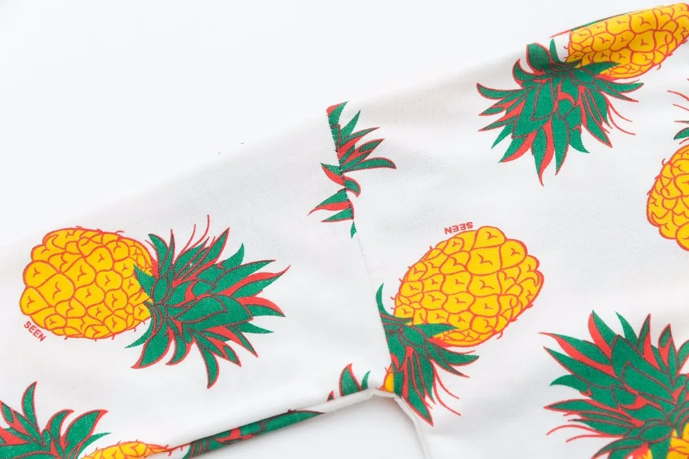 Толстовка JKKUCOCO Женская с рукавом летучая мышь желтая принтом ананаса | одежда