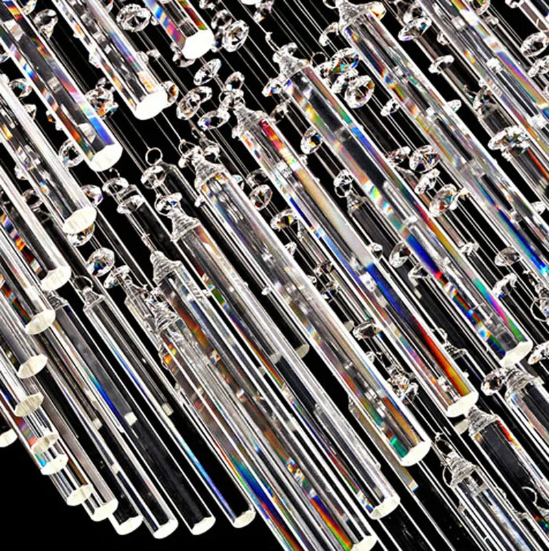 Современные хрустальные светильники для лестницы большая светодиодная длинная