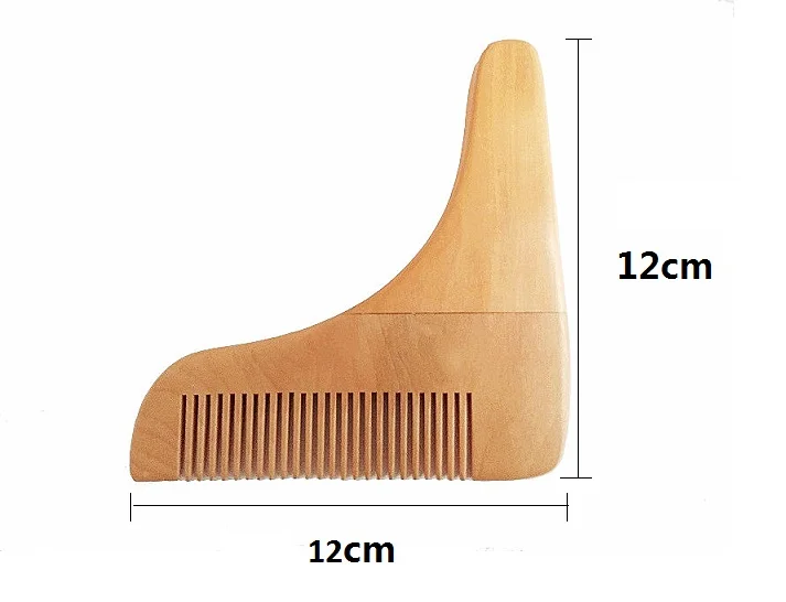 Натуральная персиковая деревянная борода моделирующая угловая расческа