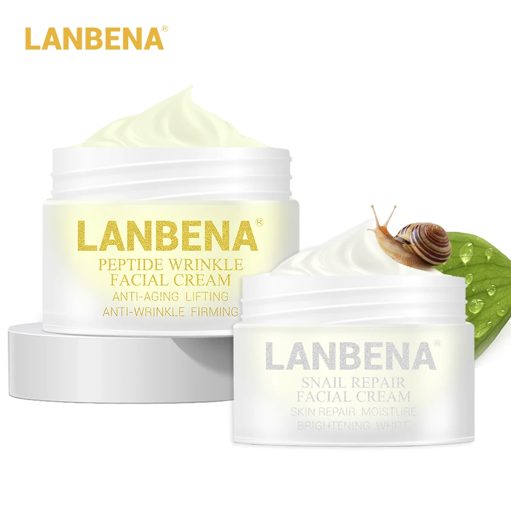 LANBENA пептид против морщин крем для лица + улитки старения кожи Уход Отбеливание