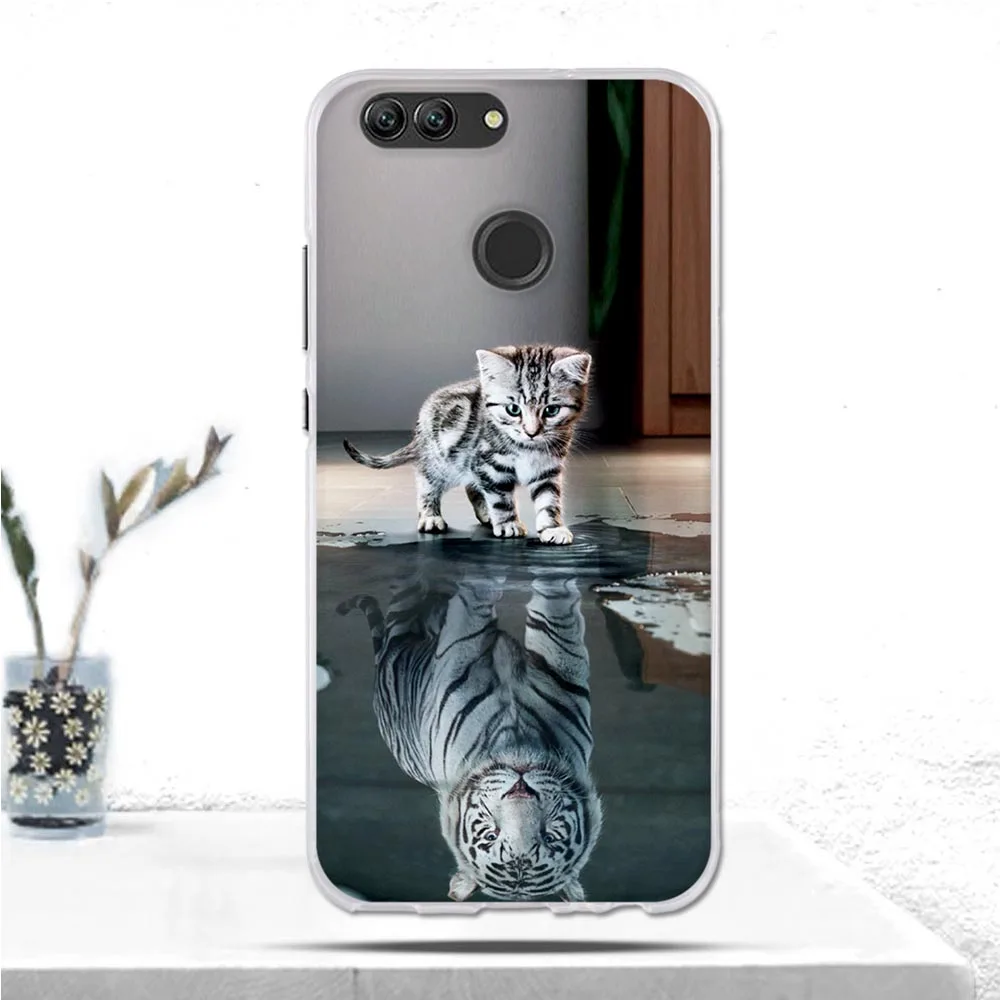 Чехол для Huawei Nova 2 силиконовый мягкий прозрачный чехол из тпу с мультяшным