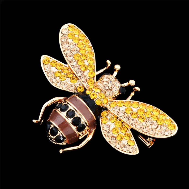 OBN модная шикарная брошь Abeille Золотое насекомое мед пчела Брошь Стразы для женщин ювелирные изделия