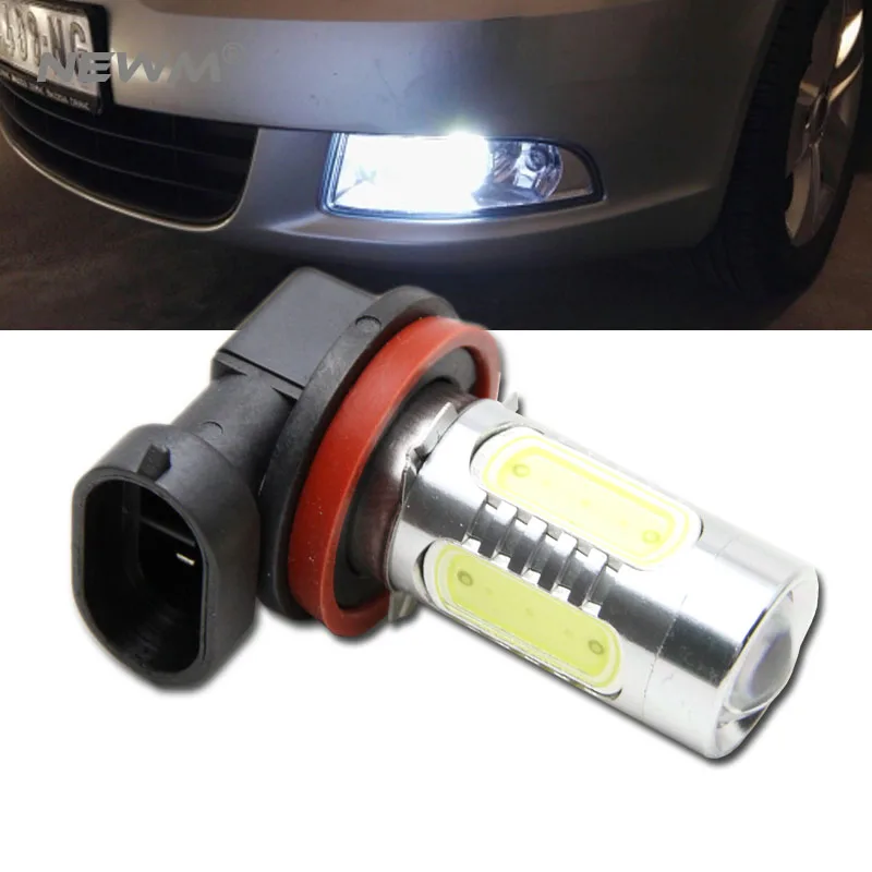1x Led COB H11 H8 светильник ing 11 Вт Автомобильная противотуманная фара дальнего света лампа без ошибок для Skoda Octavia 2010