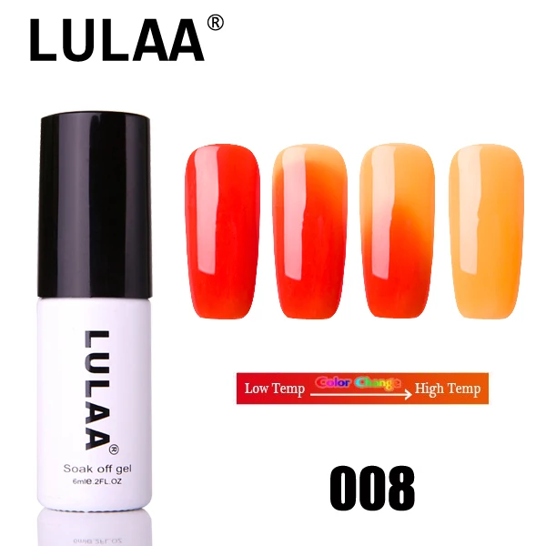 Lulaa новейший 6 мл температурный Гель-лак измененный цвет замачиваемый УФ-и светодиодный Гель-лак для ногтей длительный прочный ноготь лак 3 в 1 градиентный цвет - Цвет: 008