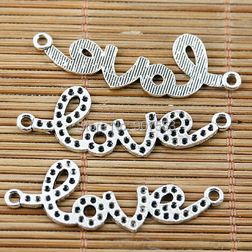 

30pcs Tibetan silver nice word love connectors EF2044