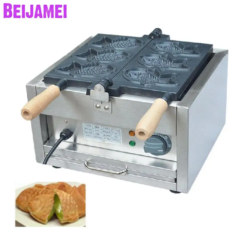 

BEIJAMEI High Efficiency Commercial Electric Fish Taiyaki Waffle Maker Machine Korea Fish Waffle Making For Sale