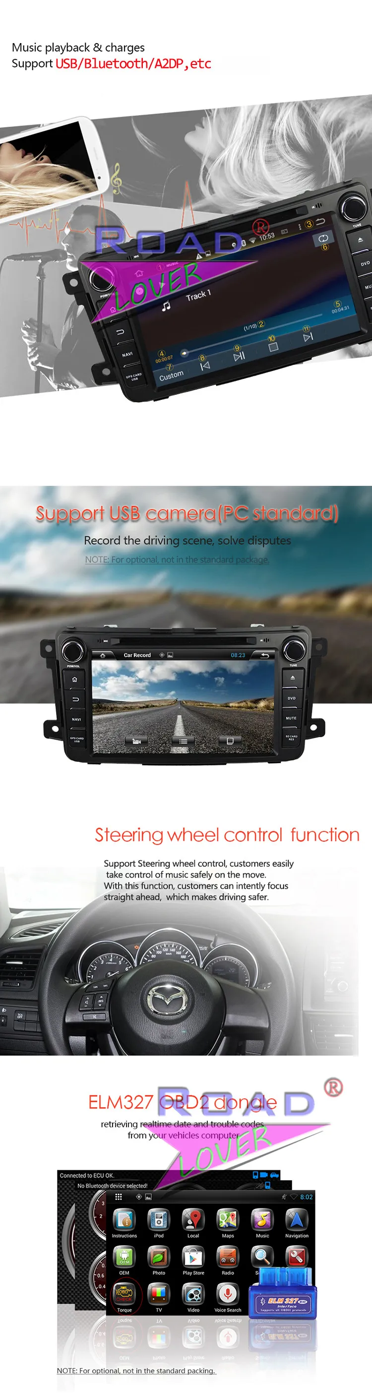 Roadlover Android 9,0 автомобильный dvd-плеер Авторадио для Mazda CX-9 2007-Стерео gps навигация Magnitol двойной Din " HD монитор MP3