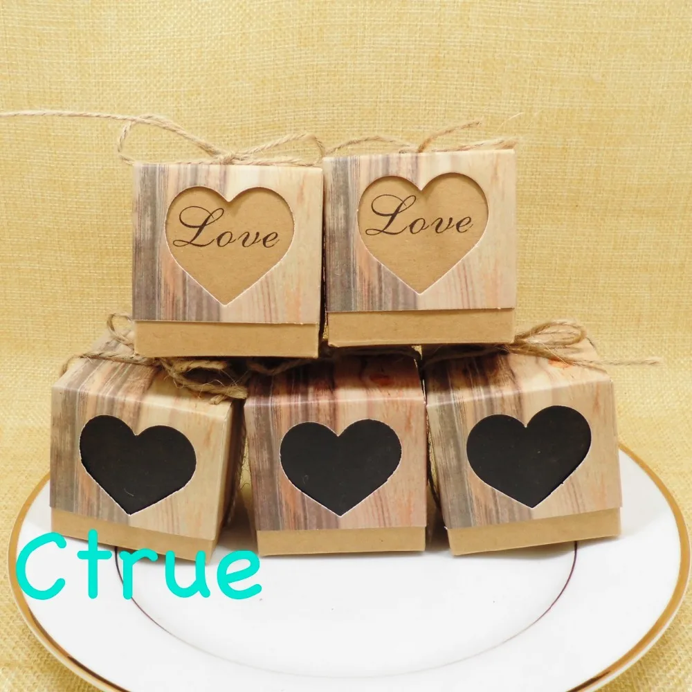 Ctrue 12 шт. DIY свадебные сувенирные коробки крафт-бумага коробка конфет на свадьбу