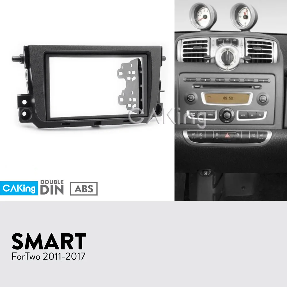 Автомобильная фасция Double Din с радио-панелью для Smart ForTwo 2011-2017 комплект установки