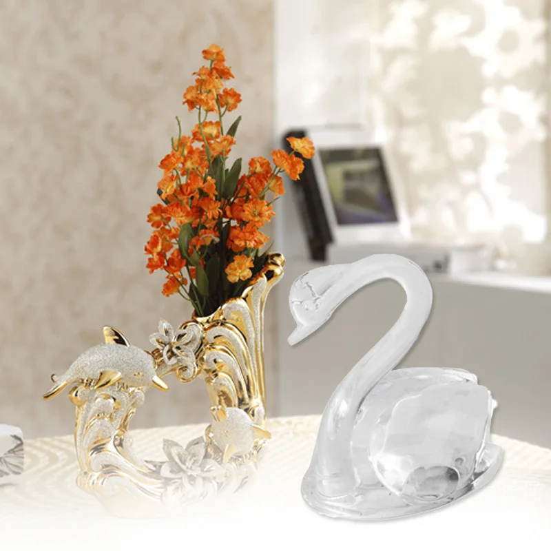 3D стеклянная Хрустальная Лебедь Статуэтка для декора ремесла Детские свадебные