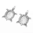 10 шт. Античная бронзовая серебряная черепаха Подвеска Настройки 18x2 5 мм основы для кабошонов ободок лотки пустые подходят Кабошон Камея DIY ожерелье