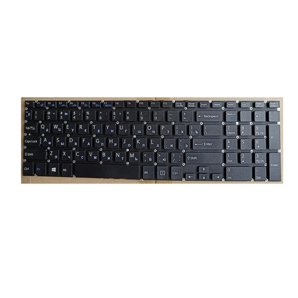 Черный Новое российское изобретение, RU Клавиатура для ноутбука sony VAIO SVF152C29V SVF153A1QT SVF152 SVF15A100C SVF152100C SVF153 SVF1521Q1RW SVF15 - Цвет: Черный
