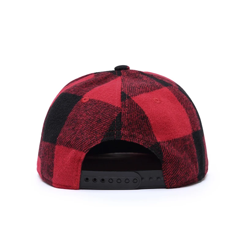 Кепка мужская Snapback хип хоп шляпа плоская Регулируемая хлопковая клетчатая