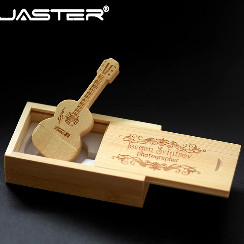 JASTER деревянный usb + коробка Бесплатная доставка (бесплатный логотип) гитара USB 2 0