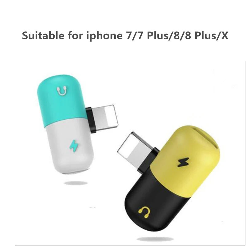 10 шт. мини Силиконовый адаптер для таблеток Iphone 7/7 plus/8/8 plus/X зарядка прослушивания