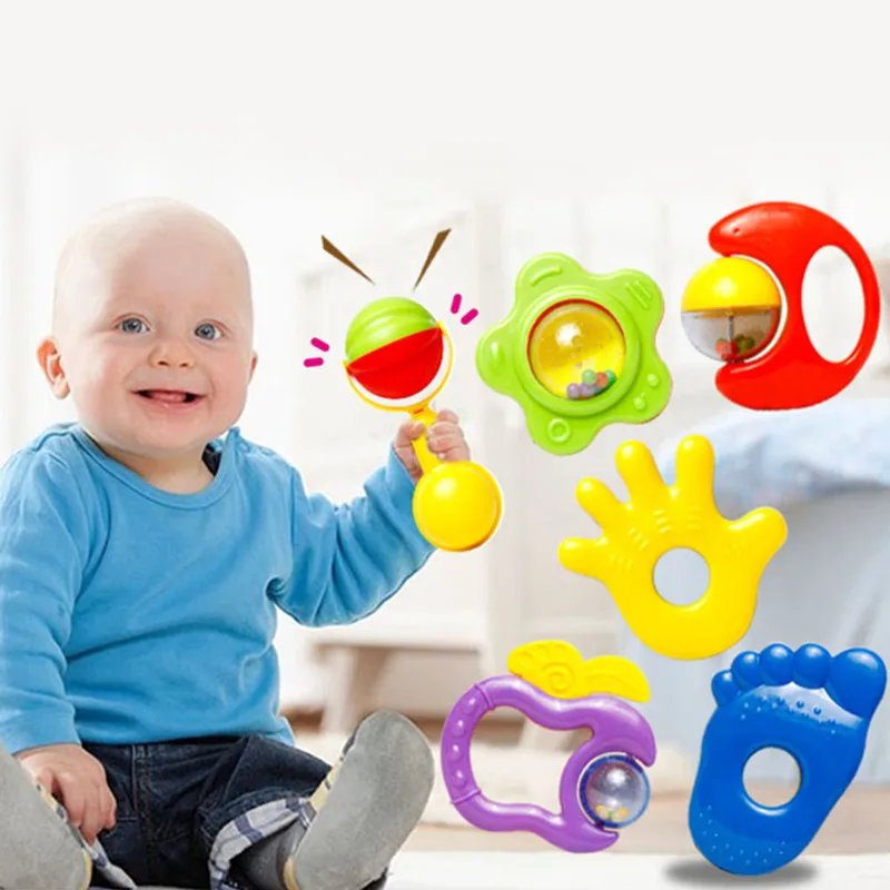 6 шт./комплект детские пластиковые погремушки погремушки|shake bell|kids rattlesbaby rattle |