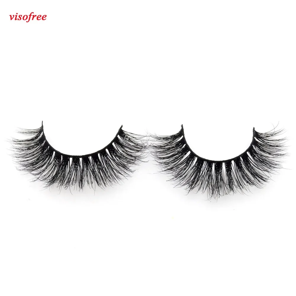 Visofree ресницы 3D норковые пересекающие накладные ручная работа полные полосы для