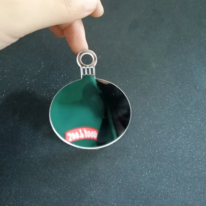 20 шт. 80 мм прозрачный зеркальный акриловый Рождественский шар украшения для